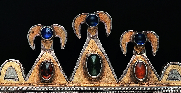 Detail eines Amulettbehälters (doga kümü?), der westlichen Yomut